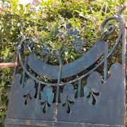 Solid gate, garden iron, H227x110cm, old, exterior door
