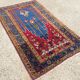 Tapis de prière turc vintage teinture végétale 170x100cm