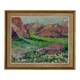 Mid-century oil painting "Mountain Scene"