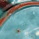 Empty Pocket Bowl Ceramic Pottery Bavent Turquoise Violet Glaze