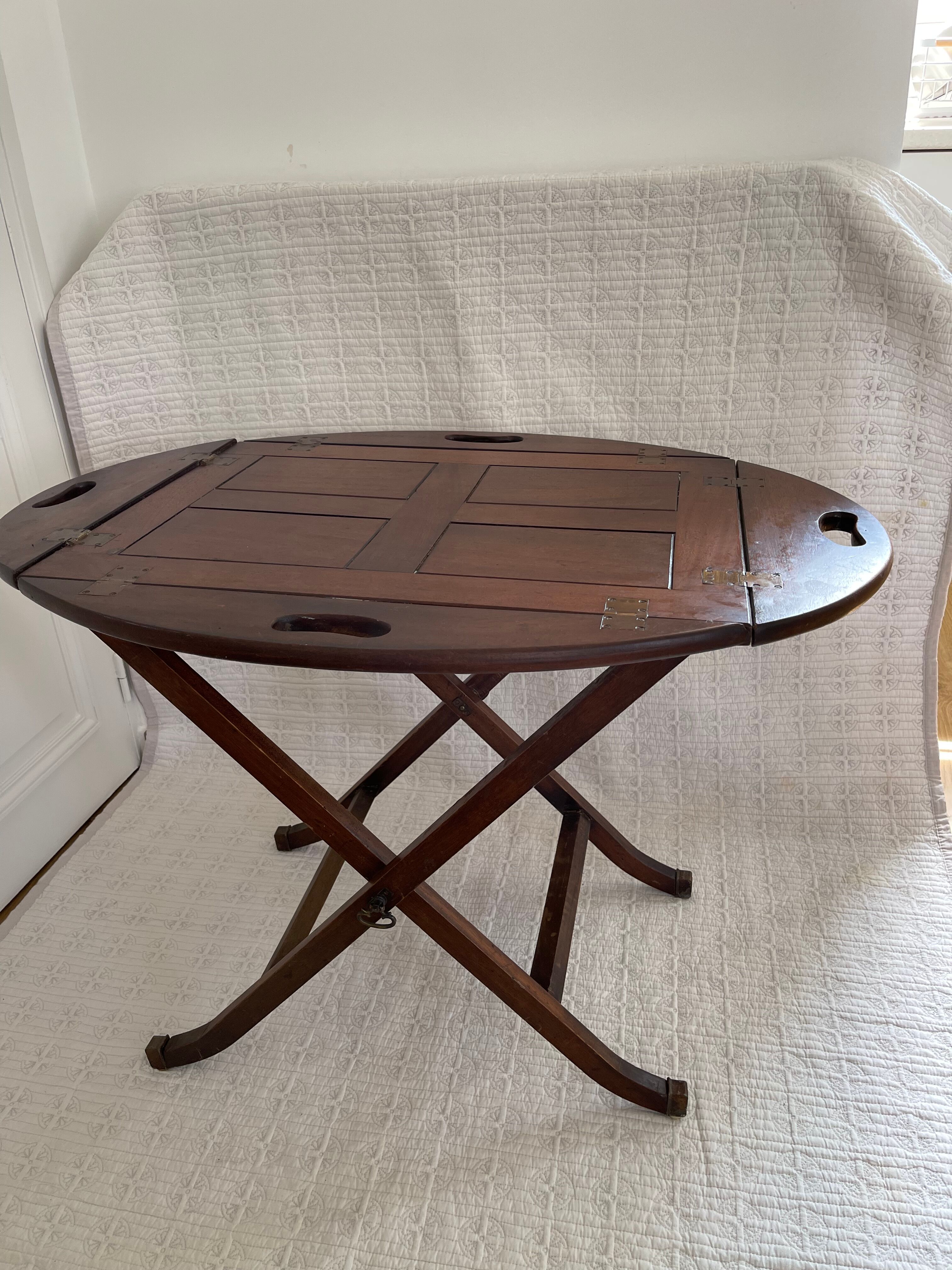 Table basse plateau pliant et amovible colonial butler | Selency