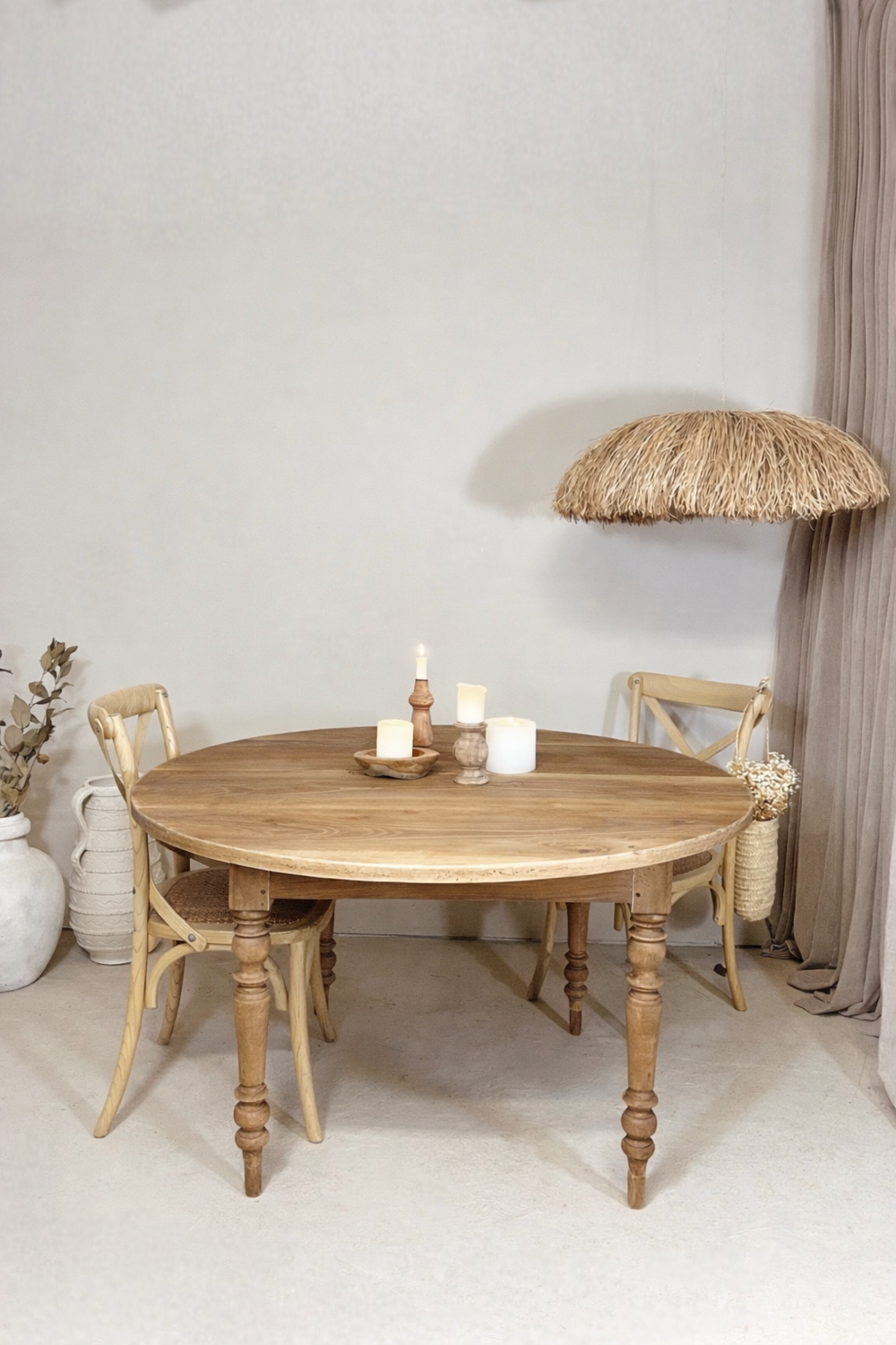 Large restored solid chestnut table