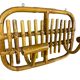 Portemanteau en Rotin des années 60 Italie style Olaf Von Bohr