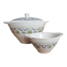 Souptureen and its vintage bowl unsigned