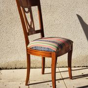 Vintage wooden office chair from the 1970s.