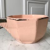 Art Deco cup powder pink Longwy 50s