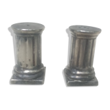 Salt and pepper in silver metal