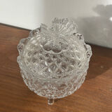 Crystal sugar bowl with butterfly motif