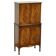 Flamed mahogany and satin drinks cabinet in Sheraton Revival style.