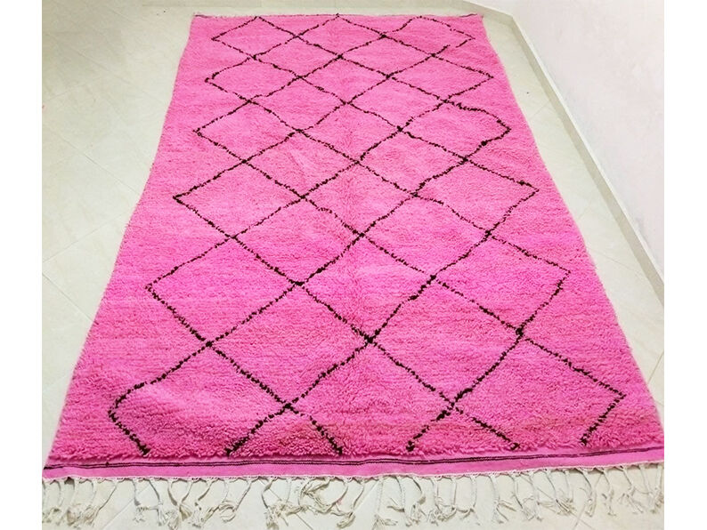 Berber carpet beni ouarain pink 300 X 190 CM