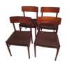 Série de 4 chaises scandinaves en palissandre