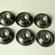 Set of 6 stainless steel egg cups, vintage from the 60s