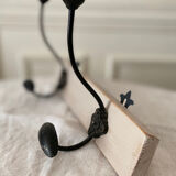 Hook 2 branches wood and metal