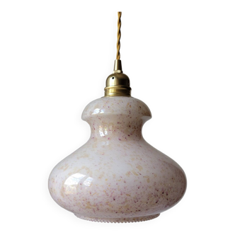 Speckled opaline pendant light