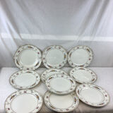 10 vintage hollow plates made in france