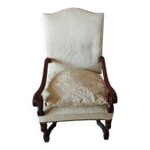 Wood and fabric armchair in Louis XIV style (or High Period style)