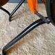 Suite of 4 folding armchairs scoubidou red and tubular black 1960