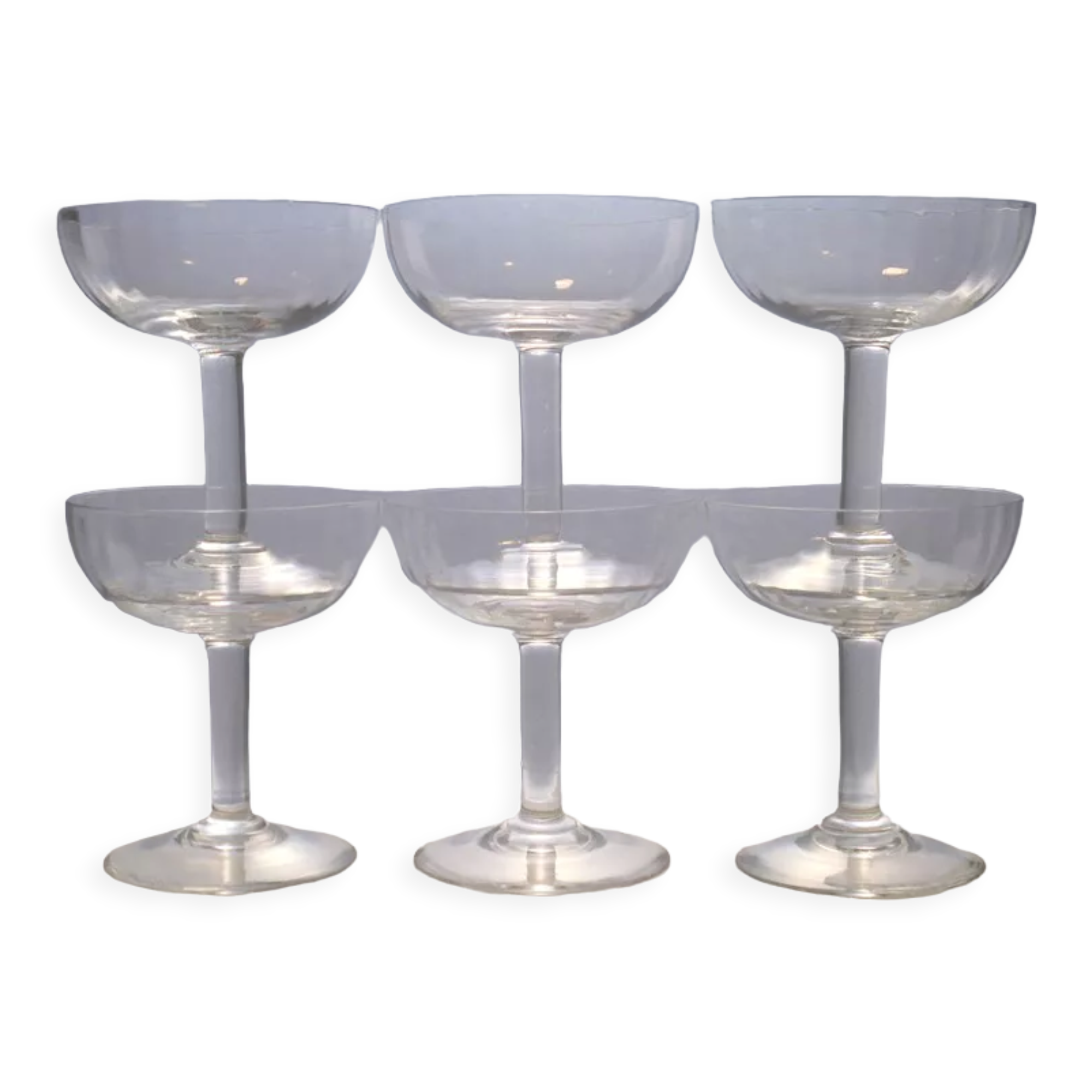 Set of 6 champagne glasses