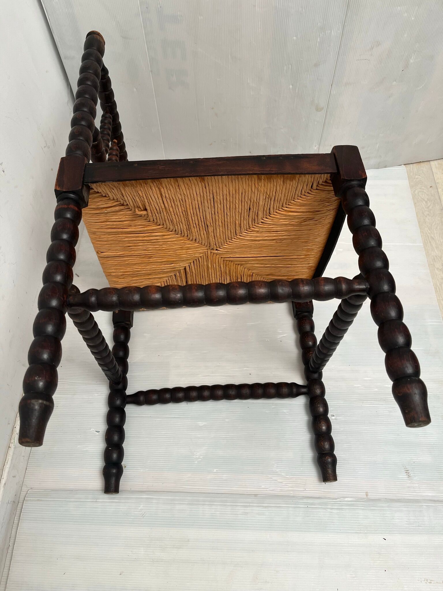 Corner chair wood turned vintage years 50-60