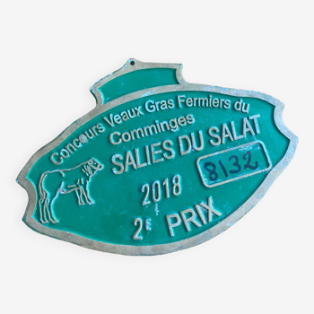 Plaque de concours agricole verte