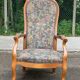 Voltaire armchair Louis Philippe in solid wood and fabric