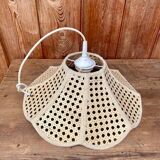 Suspension en rotin vintage