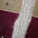 Wine Color Vintage Textile Wall Hanging, Handwoven Tapestry, 106x116 Cm