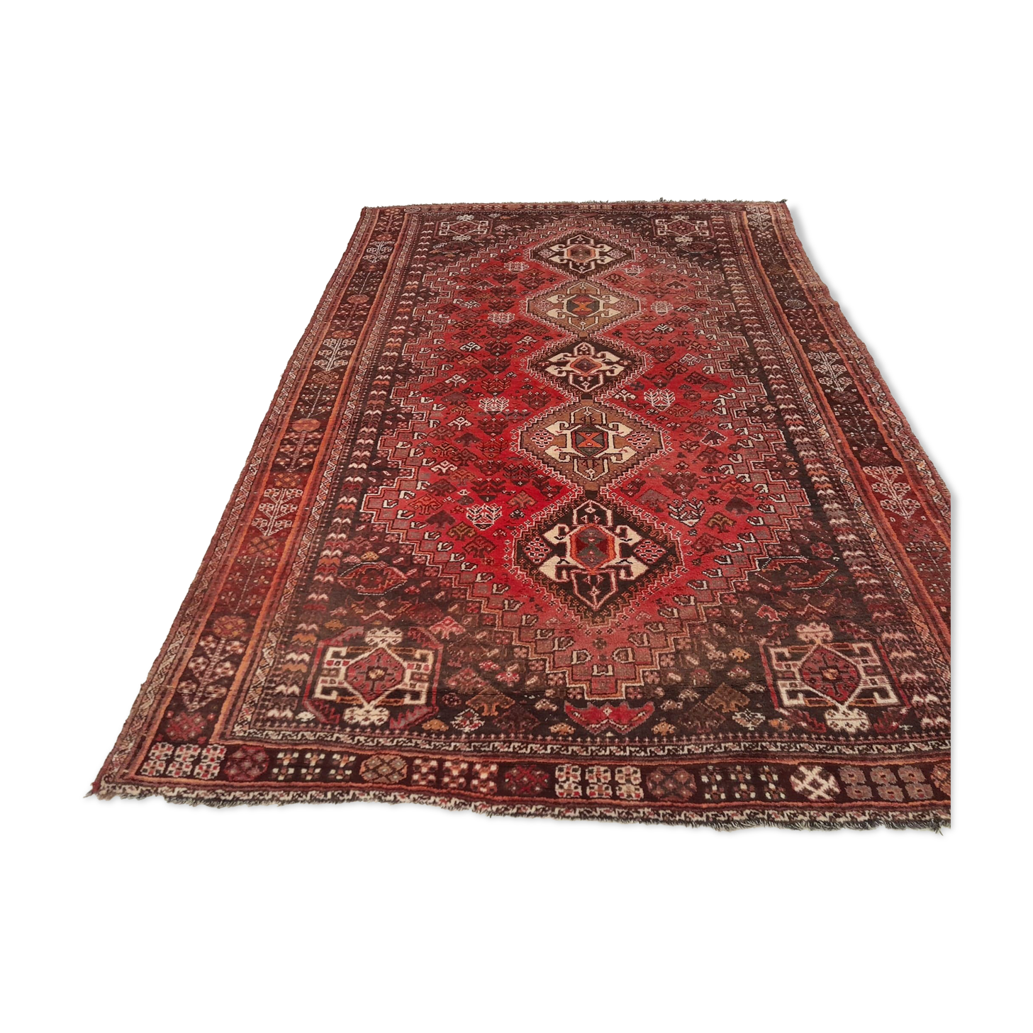 Handmade shiraz persian carpet 337x237cm