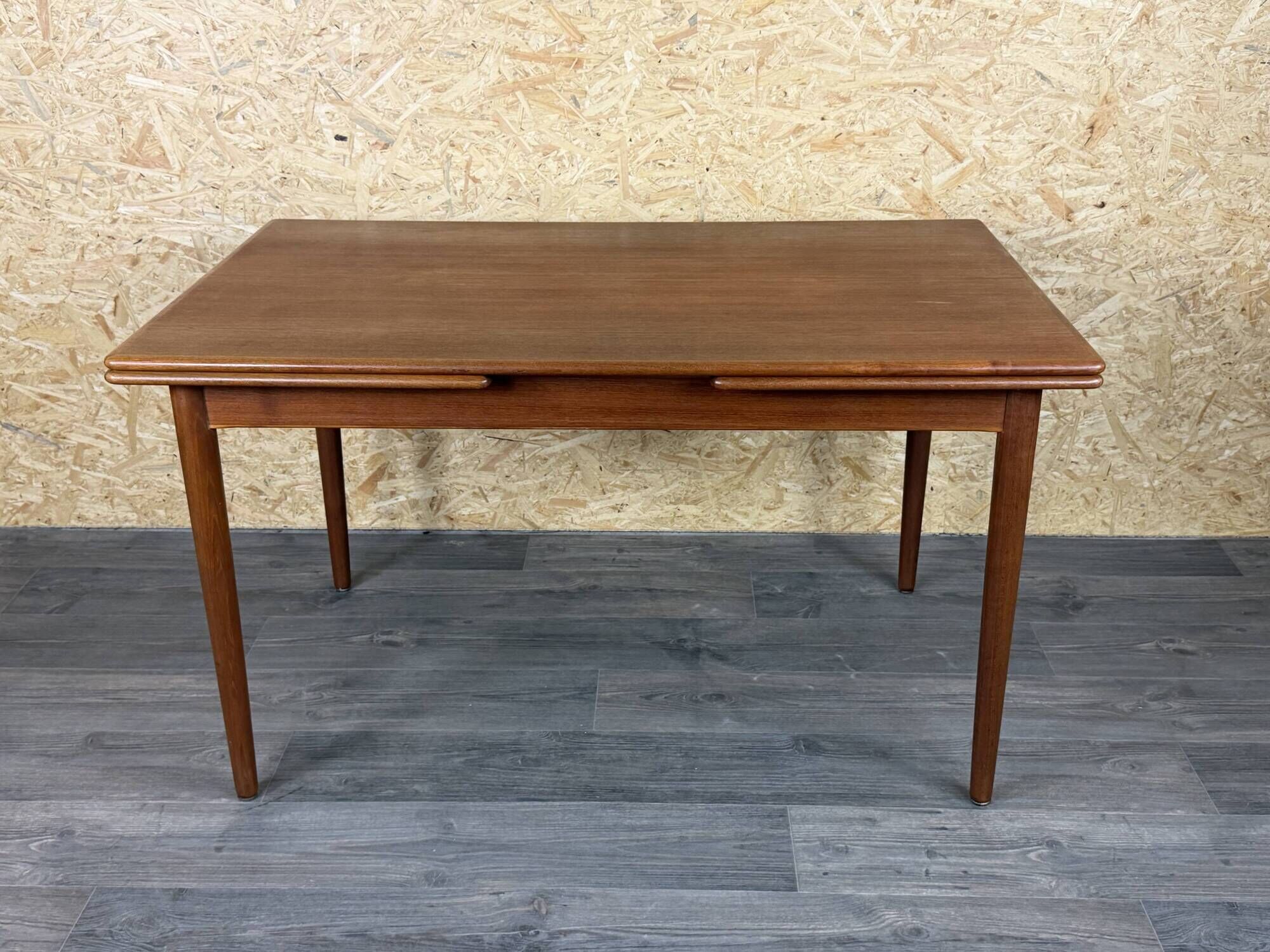 1960s 1970s Teak Extendable Dining Table Made in Denmark Danish Design