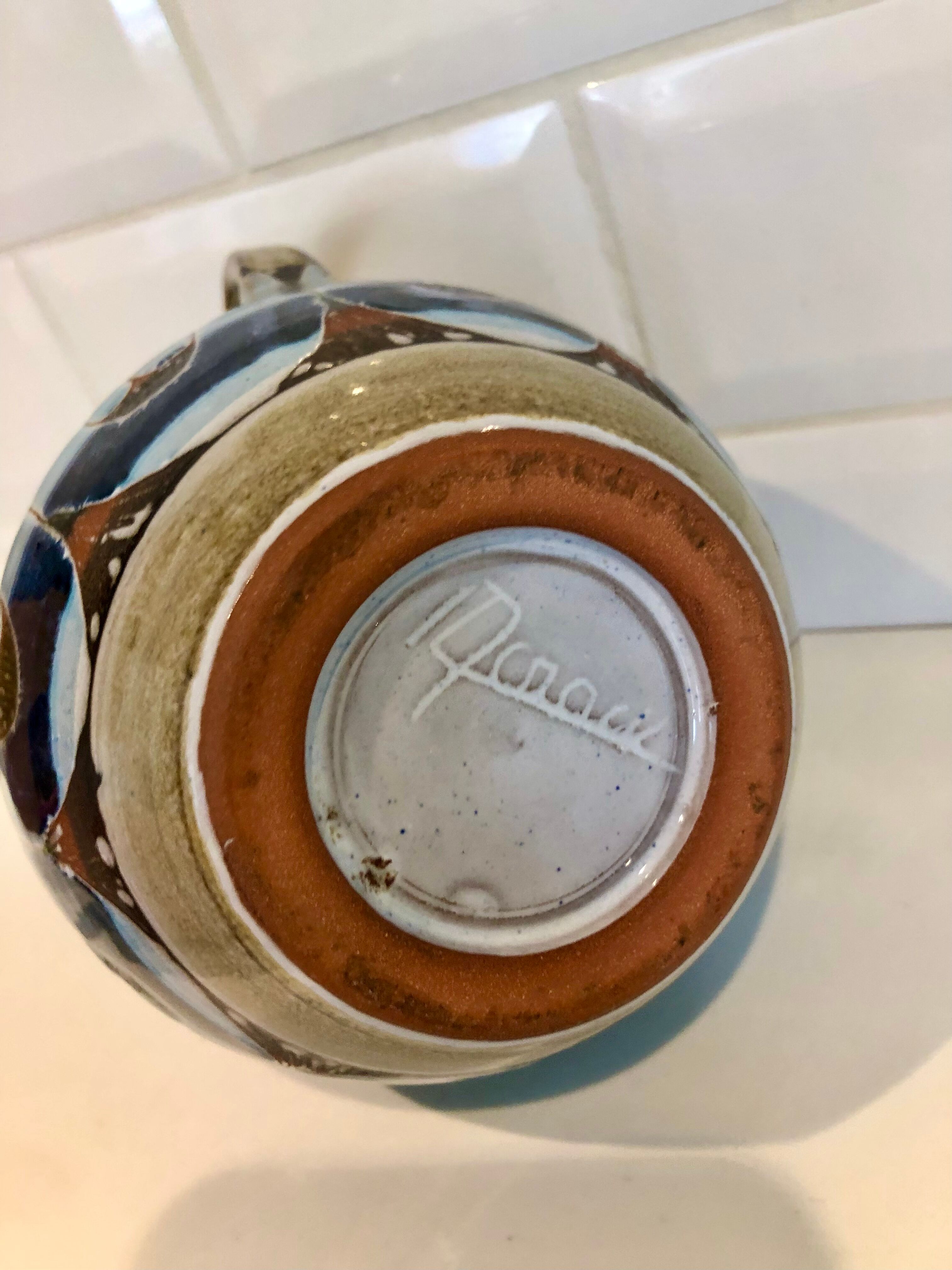 Roland Moreau - Tourette sur Loup - 70's decanter in enamelled stoneware