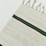 Off White & Cream Mid Century Modern Kilim Rug, Bohemian Living Room Carpet