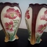 2 barbotines vases Art Nouveau