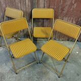 Set of 4 vintage Lafuma folding chairs