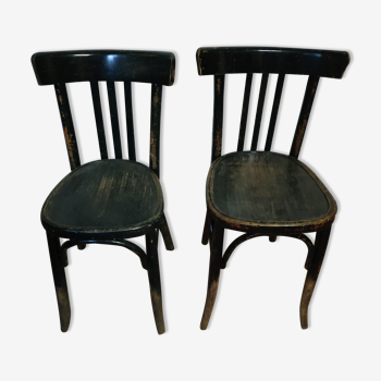 Lot de 2 chaises bistrot Baumann