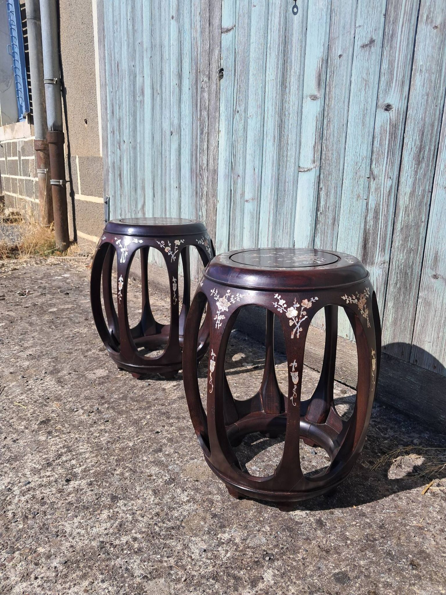 Paire de tabourets chinois