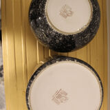 Pair of Vicentina ceramic vases, hand-decorated, Italy 1970'