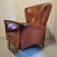 Vintage Dutch leather lounge chair, 1990s, Montis style