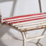 Anciennes chaises empilables d’extérieur (vers 1920). Ensemble de 2 pièces