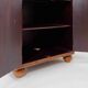 Vintage rattan and leather sideboard - 2 doors - ball feet chest