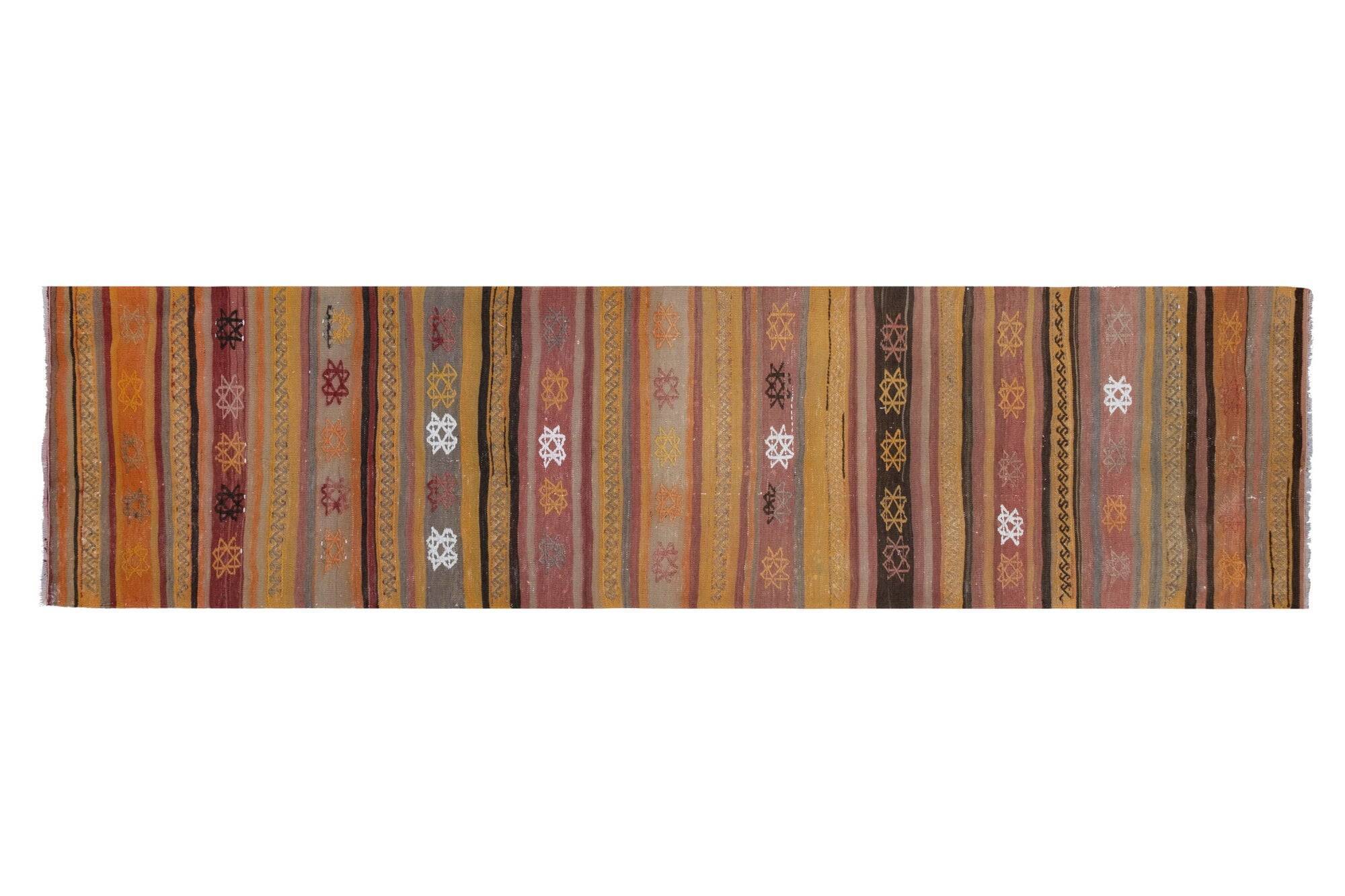 Vintage Turkish hallway rug 68x268 cm