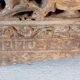 Antique fragment of a 19th century Sicilian carved wooden cart