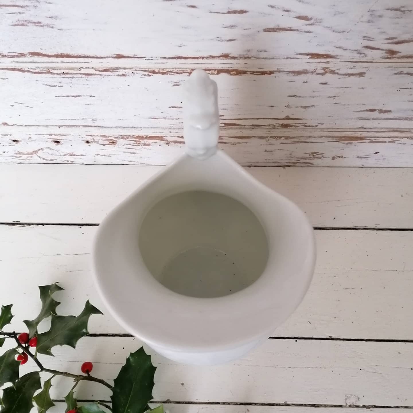 White porcelain pitcher