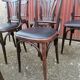 Set of 6 vintage black leatherette bistro chairs
