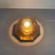 Octagonal ceiling light in brown glass and brass base by Limburg, 1960s, Germany.