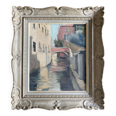Tableau Hst Hélène BESNARD-GIRAUDIAS (1906-2003) Venise + cadre