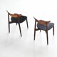 Harry Ostergaard pair of dining chairs rosewood Randers Denmark 1960