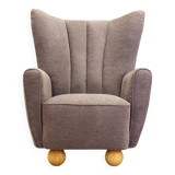 Grey armchair, Scandinavian design, production: Denmark
