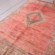 Peach Vintage Moroccan Rug 166 x 277 cm - Berber Wool Rug - Handmade Rug