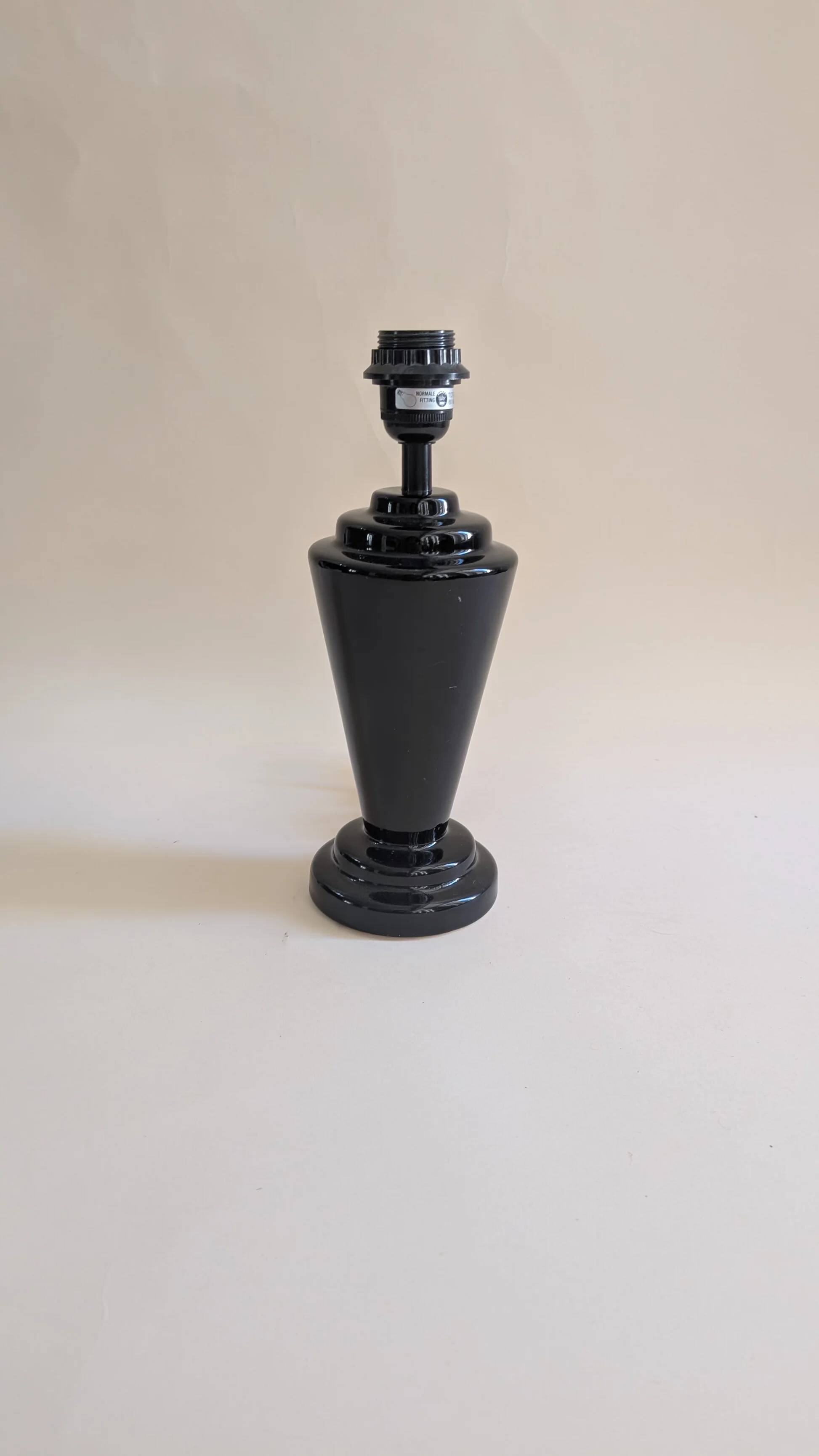 Black art deco lamp base