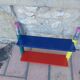 Coat rack and pencil shelf 80'S , Design Pierre Sala